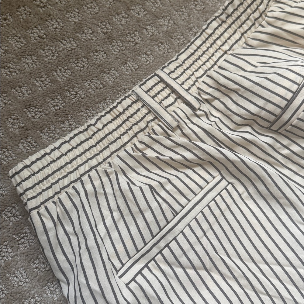 Greylin Stefani Pull Up Trouser Pants Striped Wide Leg High Rise Size M - Picture 10 of 11